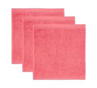Möve Superwuschel Lot de 3 essuie-Mains 100% Coton, Corail, 30 x 30 cm