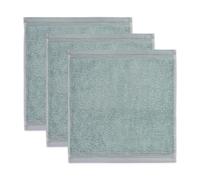 Möve Superwuschel Lot de 3 essuie-Mains 100% Coton, Vert thé, 30 x 30 cm