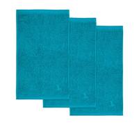Möve Superwuschel Serviette invité - Bleu lagon - 30 x 50 cm