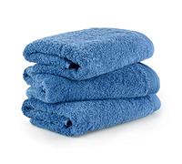 Möve Superwuschel Lot de 3 Serviettes essuie-Mains 50 x 100 cm, fabriquées en Allemagne, 100% Coton, Bleuet