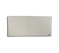 Möve Tapis de Bain Eden à Carreaux 60 x 130 cm en 80% Coton et 20% Lin Naturel/Noir