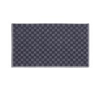 MÖVE Tapis de Douche en Velours à Carreaux Monochrome 50 x 80 cm Composition : 75% Coton et 25% Viscose de Cellulose de Bambou, Pierre