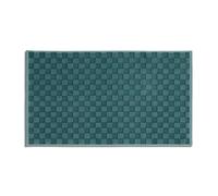 Möve Tapis de Douche en Velours Monochrome à Carreaux 50 x 80 cm en 75% coton/25% Viscose de Cellulose de Bambou, Malachite