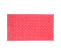 MÖVE Tapis de Douche en Velours Monochrome à Carreaux 50 x 80 cm en 75% coton/25% Viscose de Cellulose de Bambou, Corail