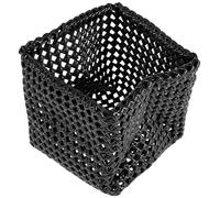 möve Tube Panier Carré Accessoires de Bain, Plastique Malléable, Black