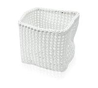 möve Tube Panier Carré Accessoires de Bain, Plastique Malléable, Off White