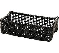 möve Tube Panier Classeur Accessoires de Bain, Plastique Malléable, Black