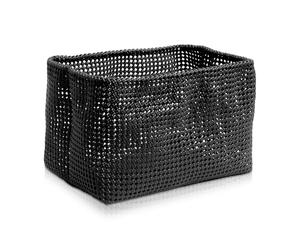möve Tube Petit Panier Rectangulaire Accessoires de Bain, Plastique Malléable, Black