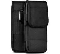 moex Agility Coque Compatible avec Doro 8031 - Étui avec Passant de Ceinture, avec Mousqueton et Porte-Stylo, Coque extérieure pour téléphone Portable en Nylon, Noir