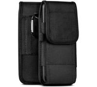 moex Agility Coque Compatible avec Doro 8040 - Étui avec Passant de Ceinture, avec Mousqueton et Porte-Stylo, Coque extérieure pour téléphone Portable en Nylon, Noir