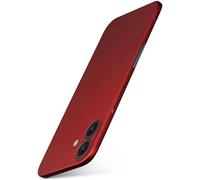 moex Alpha Coque pour Apple iPhone 16 Ultra Fine, Coque de Protection avec Protection de Caméra Surélevée, Coque Fine et Rigide, Coque Arrière, Coque de Téléphone la Plus Fine, Minimaliste, Mat Rouge