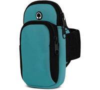 moex Brassard de sport en néoprène pour Samsung Galaxy XCover 5 - Avec 2 compartiments - Bleu