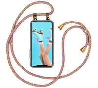 moex Chaîne de téléphone Portable Compatible avec Apple iPhone 11 Pro Max, Coque avec Sangle réglable en Arc-en-Ciel