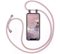 moex Chaîne de téléphone Portable Compatible avec Apple iPhone XR, Coque avec Sangle réglable en l'or Rose