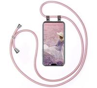moex Chaîne de téléphone Portable Compatible avec Huawei Honor 8X, Coque avec Sangle réglable en l'or Rose
