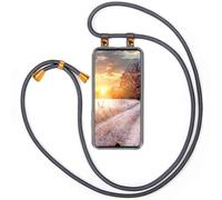 moex Chaîne de téléphone portable compatible avec Huawei P smart 2020, coque avec sangle réglable en Anthracite