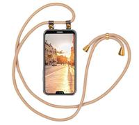 moex Chaîne de téléphone Portable Compatible avec Huawei P20 Lite, Coque avec Sangle réglable en Or