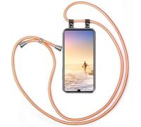 moex Chaîne de téléphone Portable Compatible avec Huawei P30, Coque avec Sangle réglable en l'or Rose