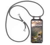 moex Chaîne de téléphone Portable Compatible avec Motorola Moto G7 Power, Coque avec Sangle réglable en Gris