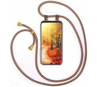 moex Chaîne de téléphone Portable Compatible avec Samsung Galaxy A50 / A30s, Coque avec Sangle réglable en Golden