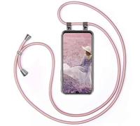 moex Chaîne de téléphone Portable Compatible avec Samsung Galaxy A70, Coque avec Sangle réglable en l'or Rose