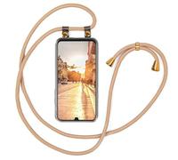 moex Chaîne de téléphone Portable Compatible avec Samsung Galaxy A70, Coque avec Sangle réglable en Or