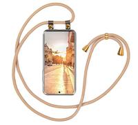 moex Chaîne de téléphone Portable Compatible avec Samsung Galaxy Note10, Coque avec Sangle réglable en Or
