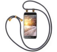 moex Chaîne de téléphone Portable Compatible avec Sony Xperia XA1, Coque avec Sangle réglable en Anthracite
