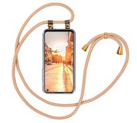 moex Chaîne de téléphone portable pour Oppo A52/A72 - Avec bande amovible - Avec chaîne à porter autour du cou - Avec cordon - Pour téléphone portable - Doré