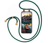 moex Chaîne de téléphone portable pour Poco X7 - Avec bande amovible - Avec chaîne à porter autour du cou - 155 cm de long - En tissu - Pour téléphone portable - Vert