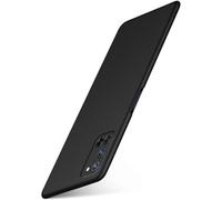 moex Coque de Protection Ultra Fine Compatible avec Oppo A52 / A72 | Rigide, Noir Mat métallisé