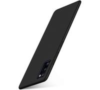 MoEx Coque de Protection Ultra Fine Compatible avec Samsung Galaxy A41 | Rigide, Noir Mat métallisé