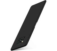 moex Coque de Protection Ultra Fine Compatible avec Xiaomi Poco X3 NFC / X3 Pro | Rigide, Noir Mat métallisé