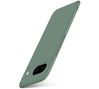 moex Coque de protection ultra fine pour Google Pixel 8, avec protection accrue de l'appareil photo, coque rigide, coque arrière fine, minimaliste Alpha Case, olive mat