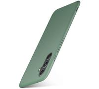 moex Coque de protection ultra fine pour Samsung Galaxy A54 5G, avec protection accrue de l'appareil photo, coque rigide, coque arrière fine, minimaliste Alpha Case, olive mat