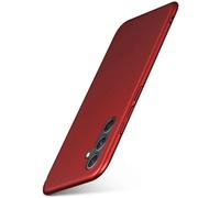 moex Coque de protection ultra fine pour Samsung Galaxy A54 5G - Avec protection accrue de l'appareil photo - Coque rigide arrière - Minimaliste - Rouge mat