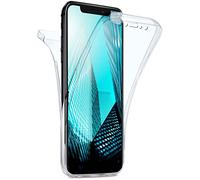 moex Coque Double en Silicone Transparent Compatible avec Apple iPhone 11, Housse de Protection complète des 2 côtés, Coque de téléphone Portable Avant et arrière - Cristal