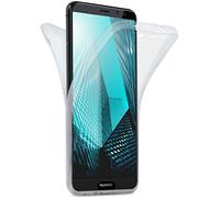moex Coque Double en Silicone Transparent Compatible avec Huawei Mate 10 Lite, Housse de Protection complète des 2 côtés, Coque de téléphone Portable Avant et arrière - Cristal