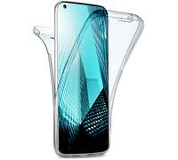 moex Coque Double en Silicone Transparent Compatible avec Samsung Galaxy A21s, Housse de Protection complète des 2 côtés, Coque de téléphone Portable Avant et arrière - Cristal