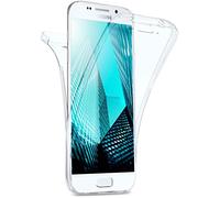 moex Coque Double en Silicone Transparent Compatible avec Samsung Galaxy A3 (2016), Housse de Protection complète des 2 côtés, Coque de téléphone Portable Avant et arrière - Cristal