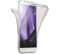 moex Coque Double en Silicone Transparent Compatible avec Samsung Galaxy A5 (2016), Housse de Protection complète des 2 côtés, Coque de téléphone Portable Avant et arrière - Anthracite