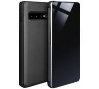 moex Coque Fine Compatible avec Samsung Galaxy S10 | Laisse Voir l'écran/Style laqué, Anthracite