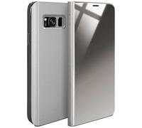 moex Coque Fine Compatible avec Samsung Galaxy S8 | Laisse Voir l'écran/Style laqué, argenté
