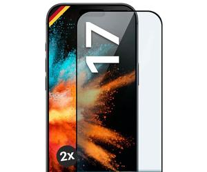 moex CurveProtect Lot de 2 films de protection d'écran en verre blindé incurvé 3D pour iPhone 17 Noir