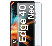 moex CurveProtect Lot de 2 films de protection d'écran en verre blindé incurvé 3D pour Motorola Edge 40 Neo Noir