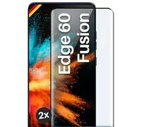 moex CurveProtect Lot de 2 films de protection d'écran en verre blindé incurvé 3D pour Motorola Edge 60 Fusion Noir