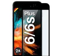 moex CurveProtect Lot de 2 films de protection d'écran en verre blindé pour iPhone 6S Plus/6 Plus, entièrement couvert, noir