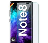 moex CurveProtect Lot de 2 films de protection d'écran en verre blindé pour Samsung Galaxy Note 8, film de protection d'écran complet sans bordure, entièrement couvert, transparent