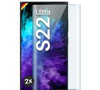 moex CurveProtect Lot de 2 films de protection d'écran en verre blindé pour Samsung Galaxy S22 Ultra Transparent