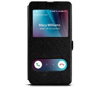 moex® Étui à clapet Style Cuir Compatible avec Huawei P30 | Support/fenêtre Transparente, Noir